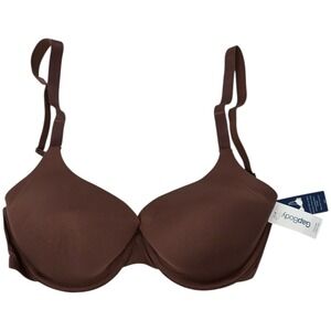 GapBody Brown Everyday TShirt Bra Micro Fabric Memory Foam 34D Convertible Strap